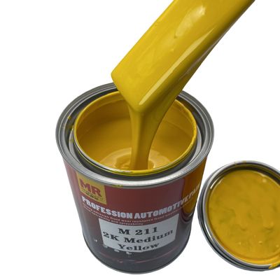 M211 Medium Yellow Car 2K Paint Automotive Refinish Coatings Weather Proof
