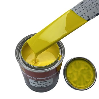 M209 Lemon Yellow 2 Pack Automotive Paint 2k Colour Paint For Car High Transparency