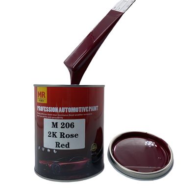 M206 Rose Red Car Paint Liquid Coating Two Pack Paint For Cars Vibrant Color