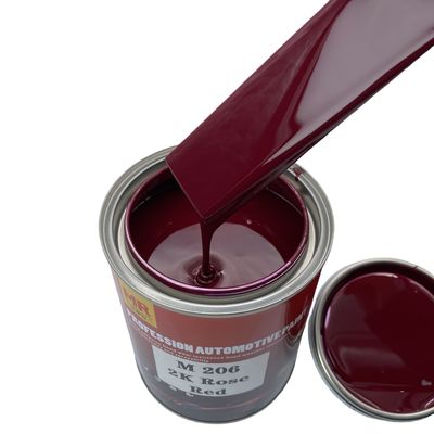 M206 Rose Red Car Paint Liquid Coating Two Pack Paint For Cars Vibrant Color