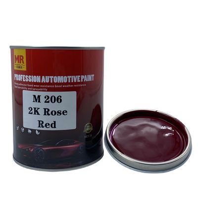 M206 Rose Red Car Paint Liquid Coating Two Pack Paint For Cars Vibrant Color