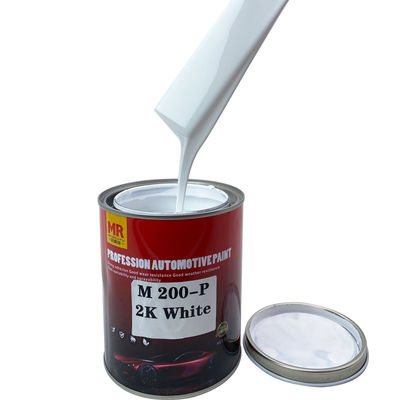M200p 2K White Car Paint 2K Automotive Spray Paint Yellowing Resistance