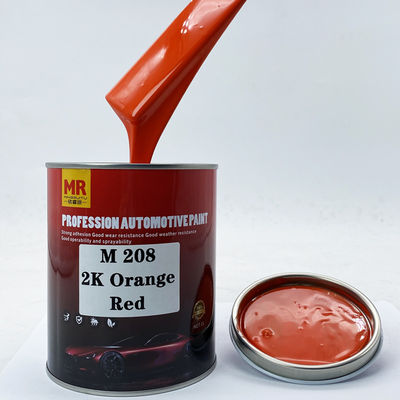 M208 Orange Red Car Paint 2K Auto Paint For Metal Strong Weather Resistance
