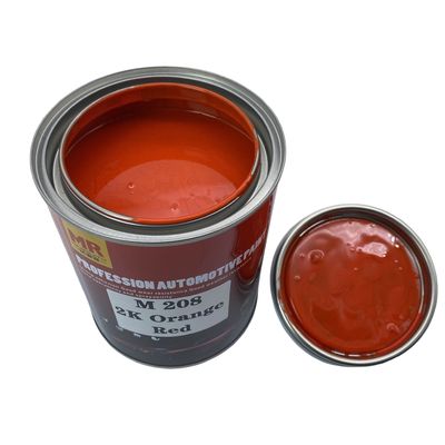 M208 Orange Red Car Paint 2K Auto Paint For Metal Strong Weather Resistance