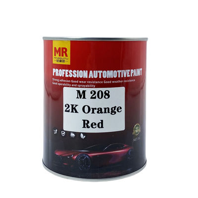 M208 Orange Red Car Paint 2K Auto Paint For Metal Strong Weather Resistance