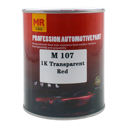 M107 1K Transparent Red Auto Colour Paint Solid Color Auto Paint High Durability