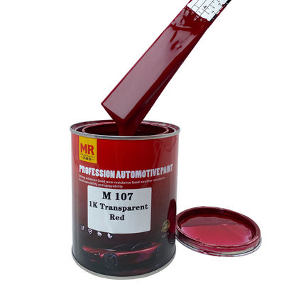 M107 1K Transparent Red Auto Colour Paint Solid Color Auto Paint High Durability