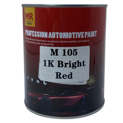 M105 Bright Red Auto Paint 1K Basecoat Car Paint With Metallic Heat Resistance