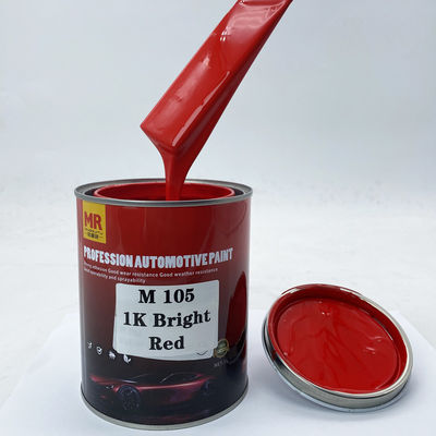 M105 Bright Red Auto Paint 1K Basecoat Car Paint With Metallic Heat Resistance