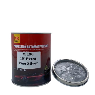 M130 1K Extra Fine Silver Auto Paint Car Refinish Paints Weather Resistance