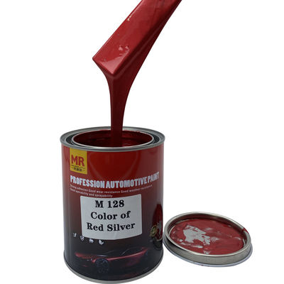 Premium M128 1K Color Of Red Silver Auto Paint Car Refinishing Paint