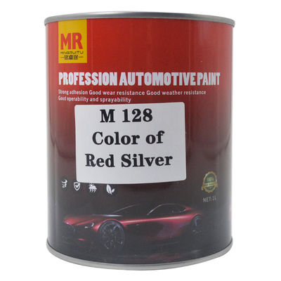 Premium M128 1K Color Of Red Silver Auto Paint Car Refinishing Paint