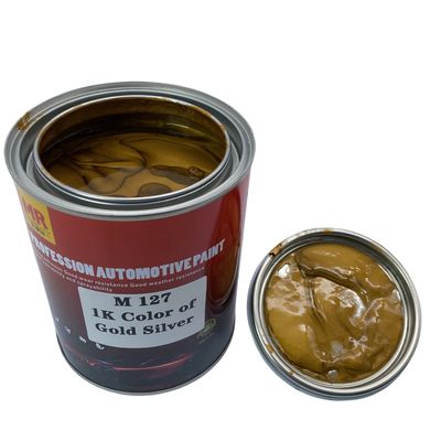 M127 1K Gold Silver Metallic Automotive Paint Car Colour Paint Strong Adhesion