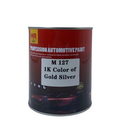 M127 1K Gold Silver Metallic Automotive Paint Car Colour Paint Strong Adhesion