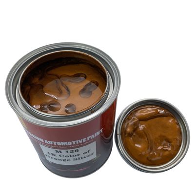 M126 1K Orange Silver Spray Paint For Car Metallic Silver Auto Paint High Coverage