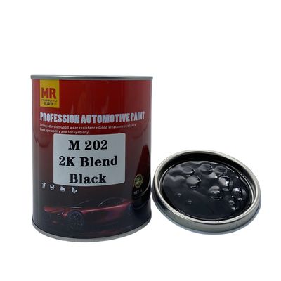 M202 2K Blend Black Automotive Refinish Mixing Paint with Gray-Yellow Undertone OEM Approved Solvent Based Chroma Reducer