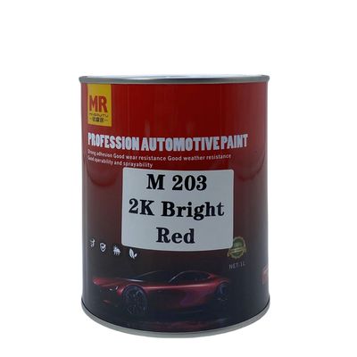 M203 2K Bright Red Automotive Mixing Paint with Yellowish Tone OEM Approved Solvent Based Color Concentrate