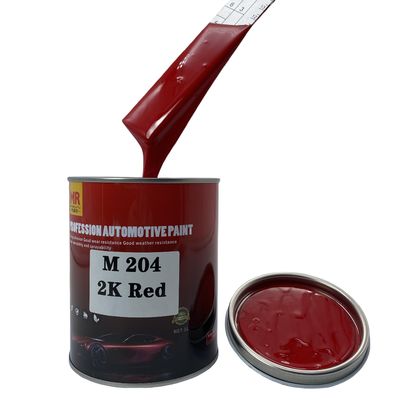 M204 2K Red Automotive Touch Up Paint Purple Undertone High Weather Resistance Solvent Based Colorant