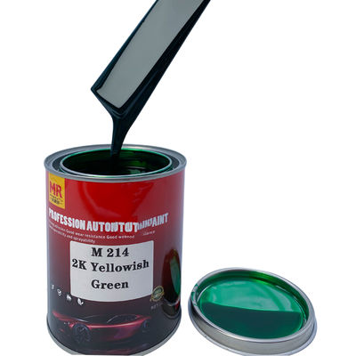 M214 2K Yellowish Green Automotive Refinish Paint Vibrant Green with Yellow Tone Colorant