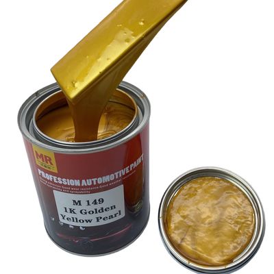 M149 1K Golden Yellow Pearl Automotive Basecoat High Chroma Yellow Pearl