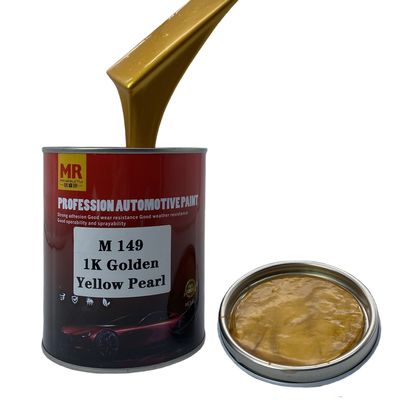 M149 1K Golden Yellow Pearl Automotive Basecoat High Chroma Yellow Pearl