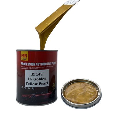 M149 1K Golden Yellow Pearl Automotive Basecoat High Chroma Yellow Pearl