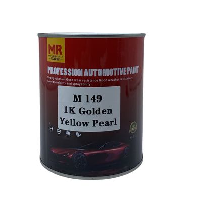 M149 1K Golden Yellow Pearl Automotive Basecoat High Chroma Yellow Pearl