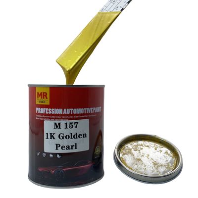 M157 1K Golden Pearl Automotive Basecoat Warm Gold to White Color Transition