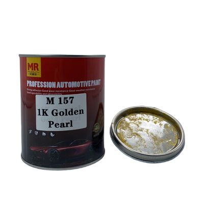 M157 1K Golden Pearl Automotive Basecoat Warm Gold to White Color Transition