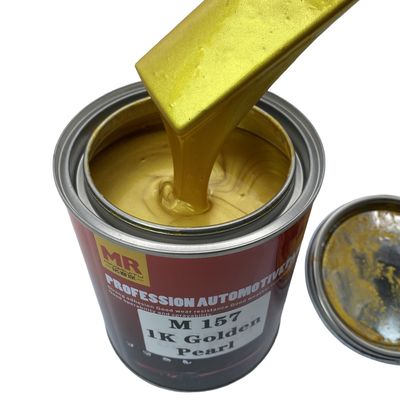 M157 1K Golden Pearl Automotive Basecoat Warm Gold to White Color Transition
