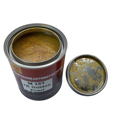 M157 1K Golden Pearl Automotive Basecoat Warm Gold to White Color Transition